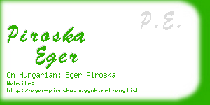 piroska eger business card